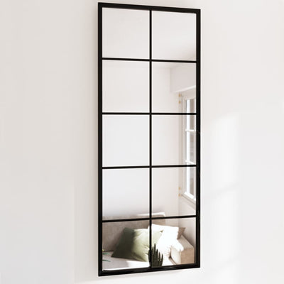 vidaXL Wall Mirror Black 100x60 cm Metal