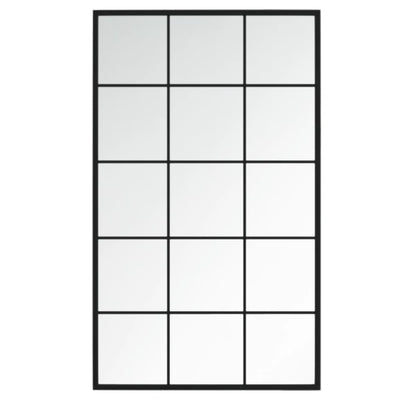 vidaXL Wall Mirror Black 100x60 cm Metal