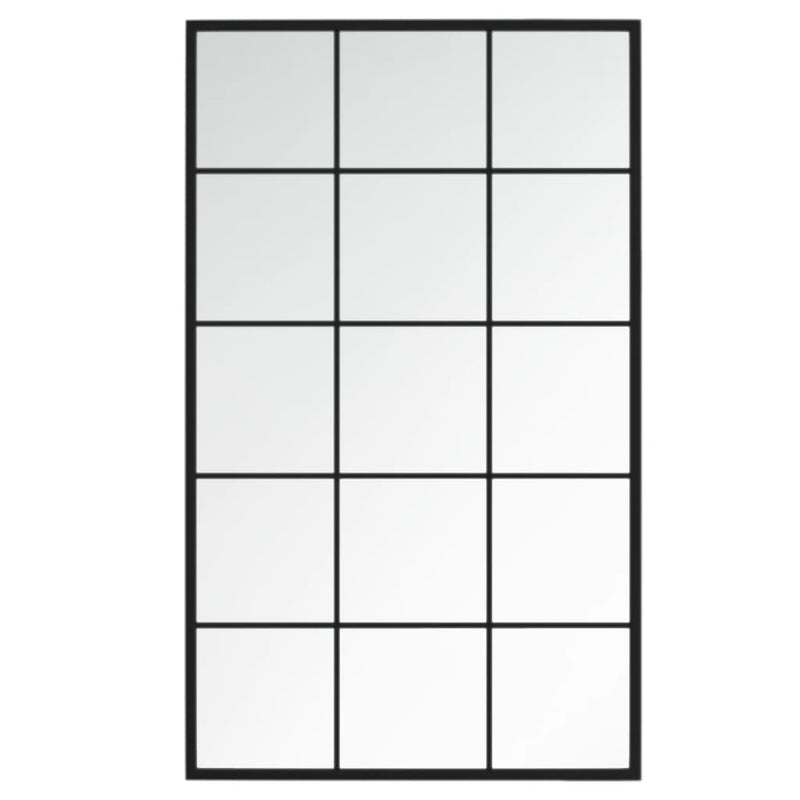 vidaXL Wall Mirror Black 100x60 cm Metal