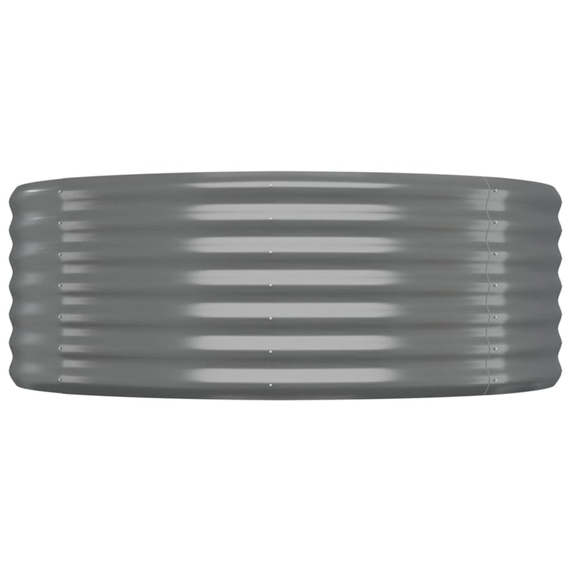 vidaXL Garden Raised Bed Powder-Coated Steel 100x100x68 cm Grey