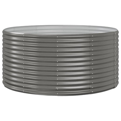 vidaXL Garden Raised Bed Grey 140x140x68 cm Powder-Coated Steel