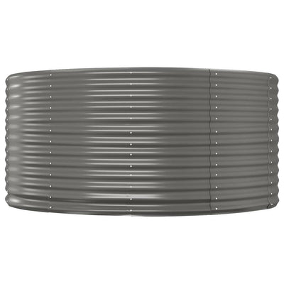 vidaXL Garden Raised Bed Grey 140x140x68 cm Powder-Coated Steel