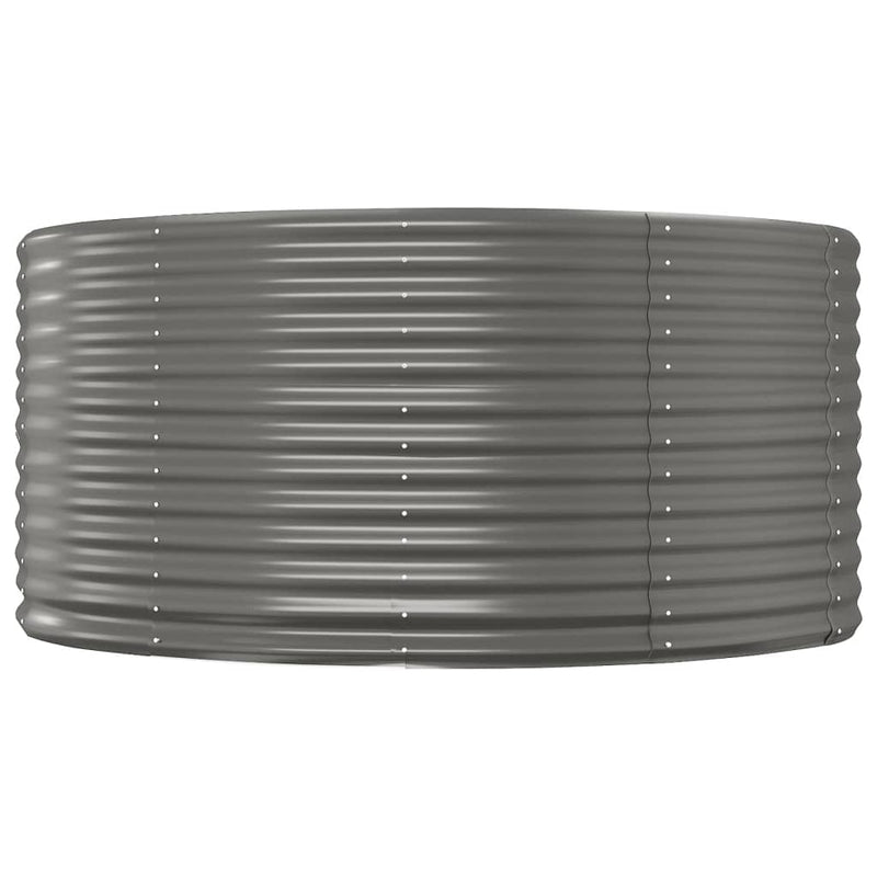 vidaXL Garden Raised Bed Grey 140x140x68 cm Powder-Coated Steel