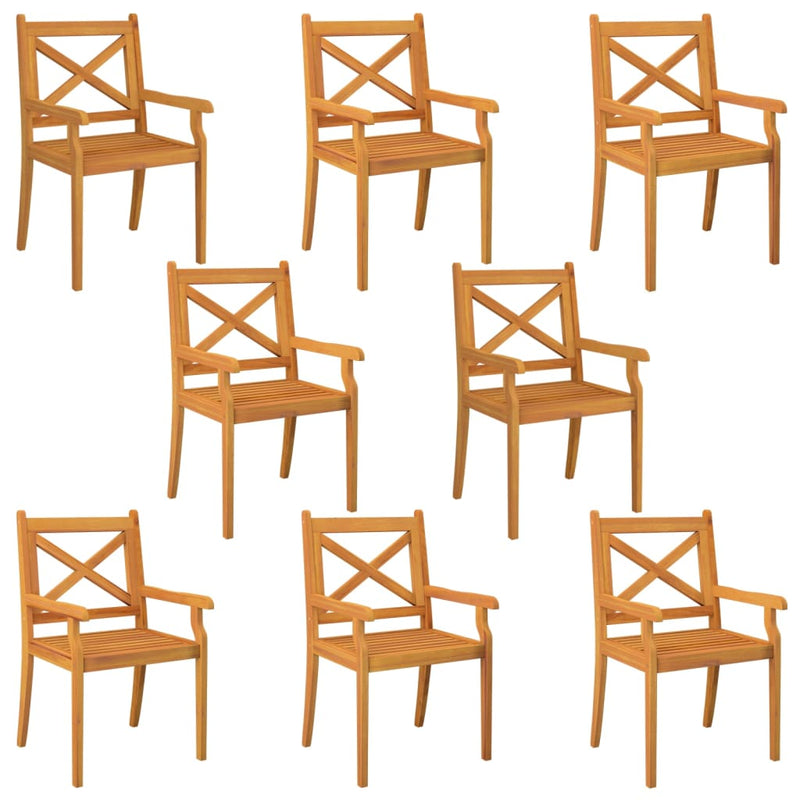 vidaXL Outdoor Dining Chairs 4 pcs Solid Wood Acacia