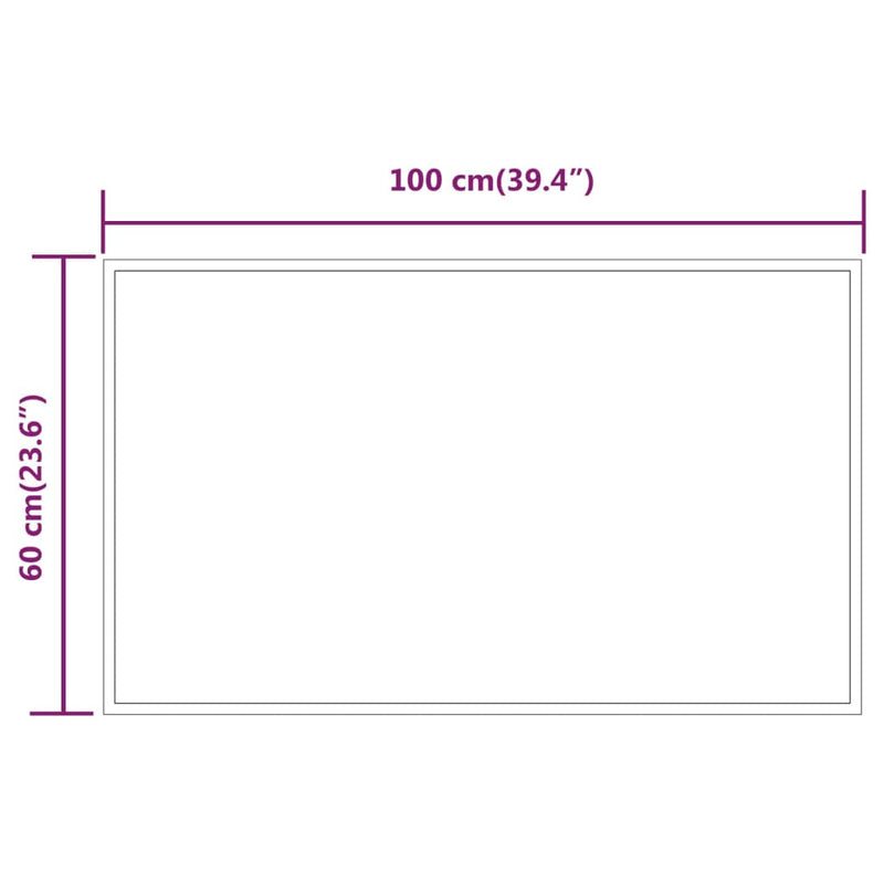 vidaXL LED Bathroom Mirror 60x60 cm