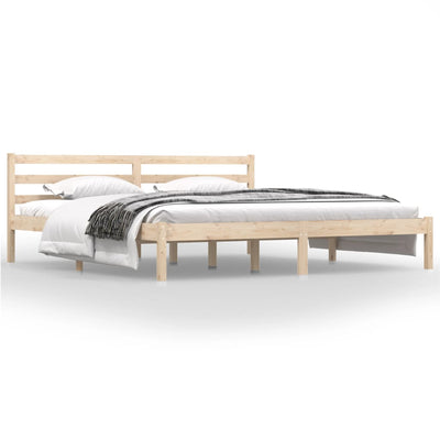 vidaXL Bed Frame without Mattress Black 183x203 cm King