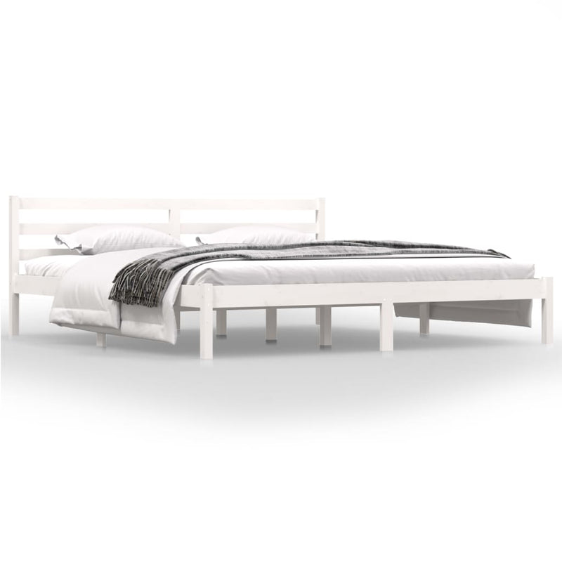 vidaXL Bed Frame without Mattress Black 183x203 cm King