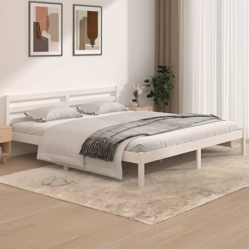 vidaXL Bed Frame without Mattress Black 183x203 cm King