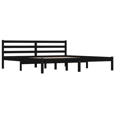 vidaXL Bed Frame without Mattress Black 183x203 cm King