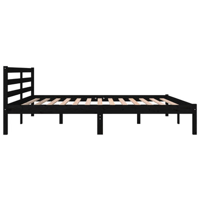 vidaXL Bed Frame without Mattress Black 183x203 cm King