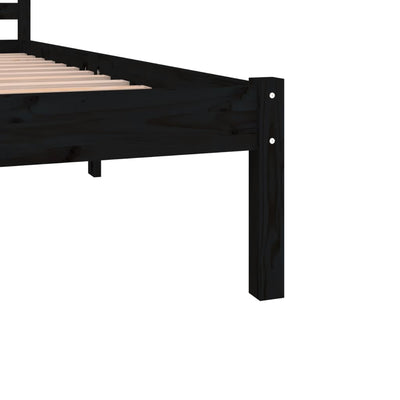 vidaXL Bed Frame without Mattress Black 183x203 cm King