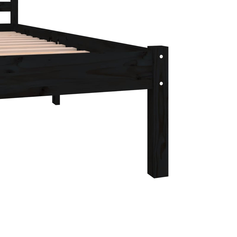 vidaXL Bed Frame without Mattress Black 183x203 cm King