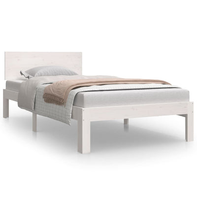 vidaXL Bed Frame without Mattress White 90x190 cm