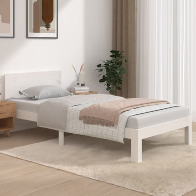 vidaXL Bed Frame without Mattress White 90x190 cm