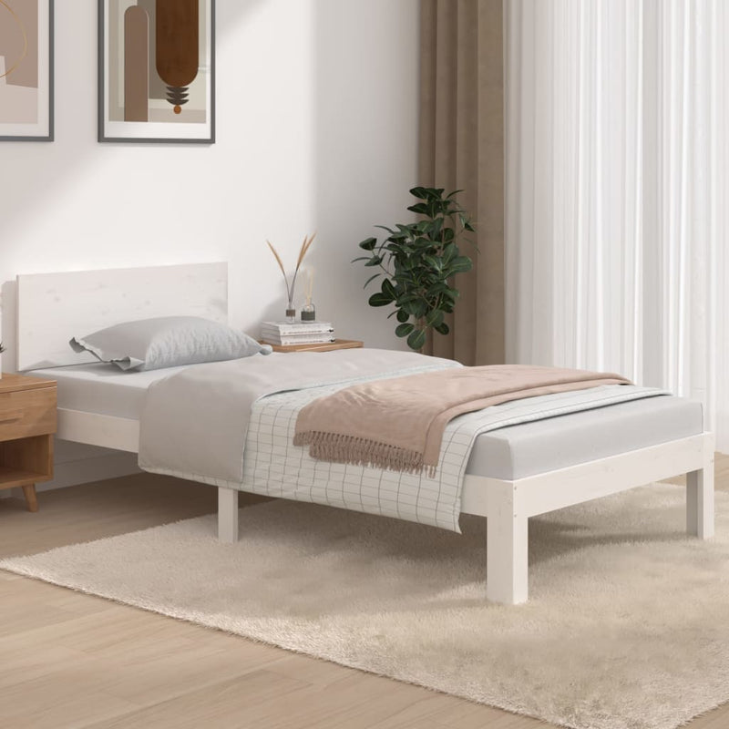 vidaXL Bed Frame without Mattress White 90x190 cm