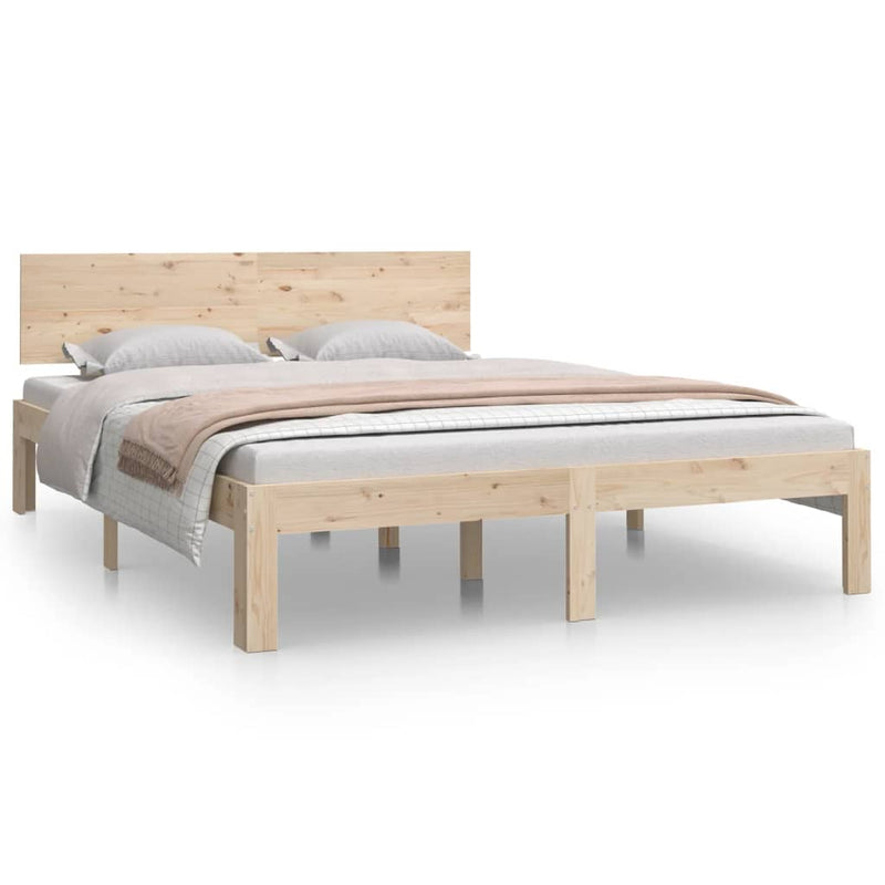 vidaXL Bed Frame without Mattress White 135x190 cm