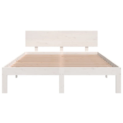 vidaXL Bed Frame without Mattress White 135x190 cm