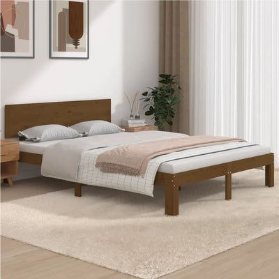 vidaXL Bed Frame without Mattress White 135x190 cm
