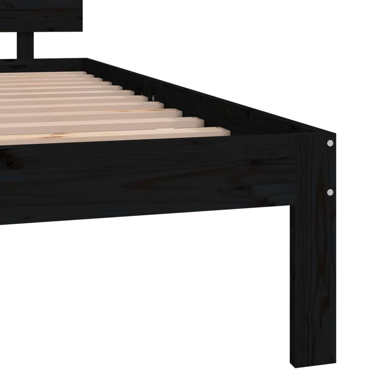 vidaXL Bed Frame without Mattress Black 183x203 cm King