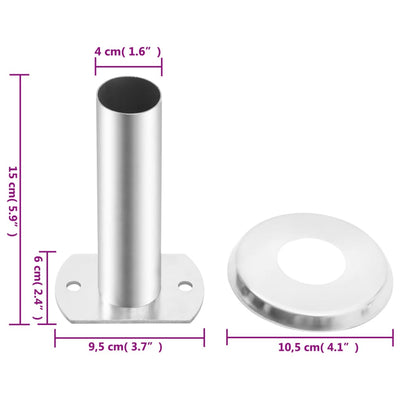 vidaXL Pool Ladder Handrail Brackets 2 pcs 304 Stainless Steel