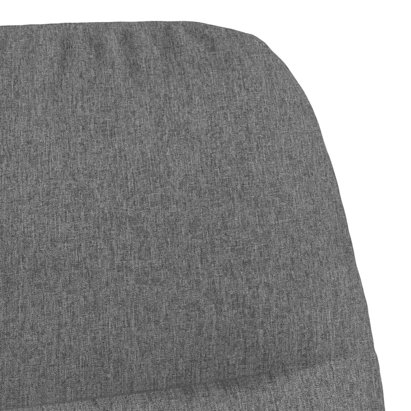 vidaXL Relaxing Chair with a Stool Light Grey Fabric