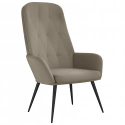 vidaXL Relaxing Chair with Footstool Light Grey Velvet