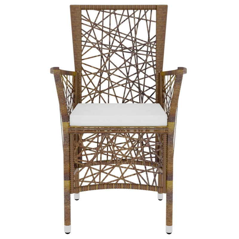 vidaXL 3 Piece Garden Dining Set Poly Rattan Grey