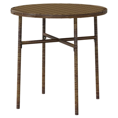 vidaXL 3 Piece Garden Dining Set Poly Rattan Grey