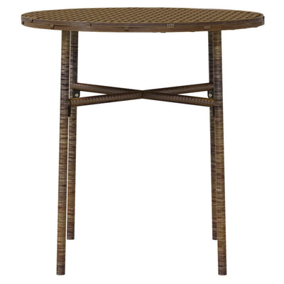 vidaXL 3 Piece Garden Dining Set Poly Rattan Grey