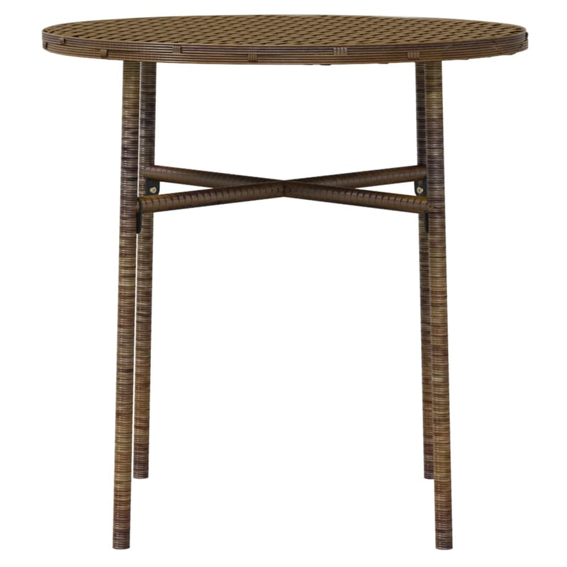 vidaXL 3 Piece Garden Dining Set Poly Rattan Grey