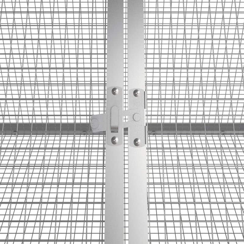 vidaXL Rabbit Cage Anthracite 201.5x80.5x71 cm Galvanised Steel