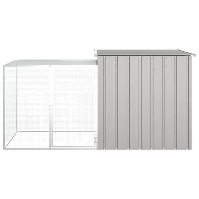 vidaXL Chicken Cage Grey 200x91x100 cm Galvanised Steel
