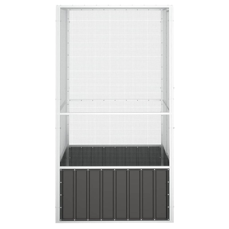 vidaXL Bird Cage Anthracite 111x107x211.5 cm Galvanised Steel
