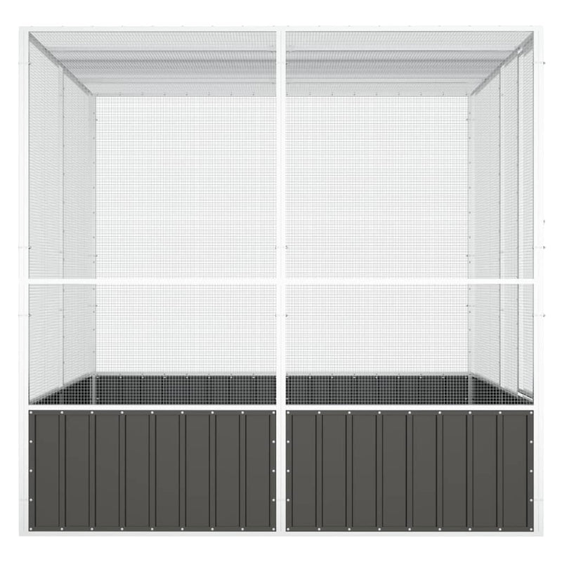 vidaXL Bird Cage Anthracite 111x107x211.5 cm Galvanised Steel