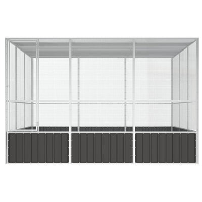 vidaXL Bird Cage Anthracite 111x107x211.5 cm Galvanised Steel