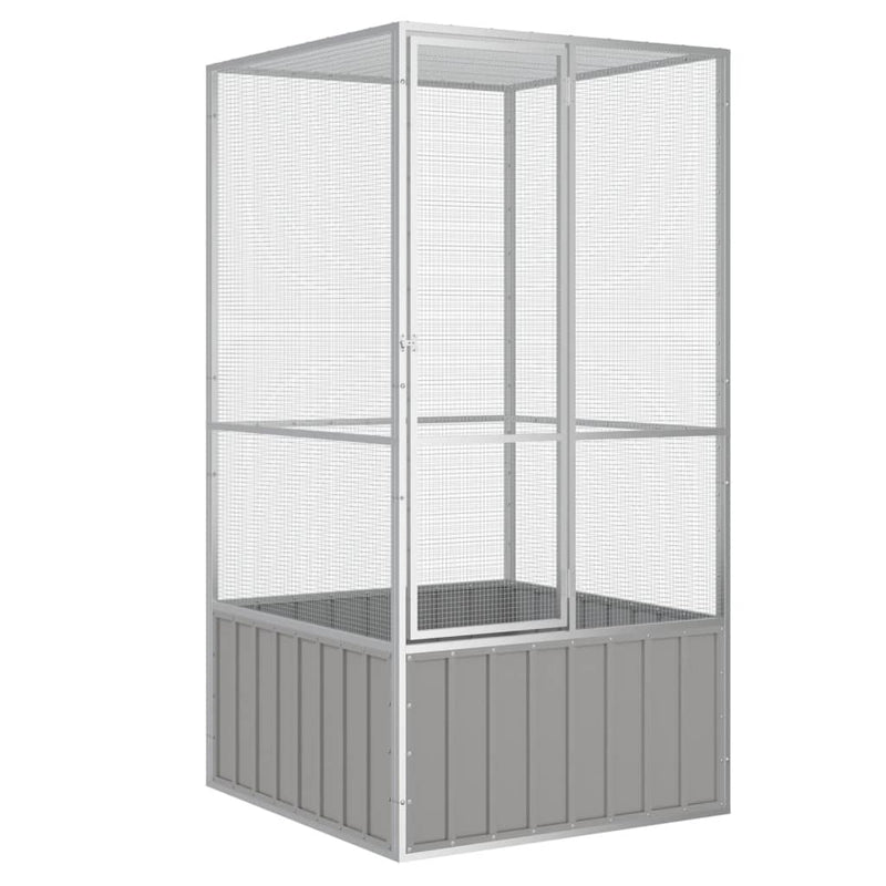 vidaXL Bird Cage Anthracite 111x107x211.5 cm Galvanised Steel