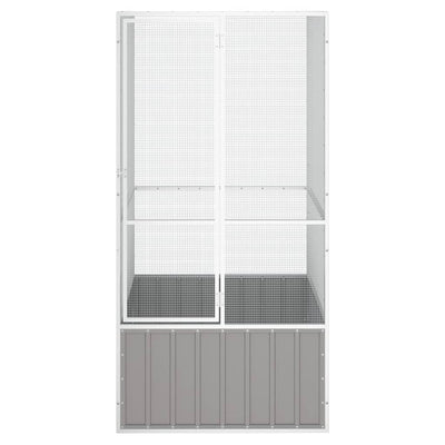 vidaXL Bird Cage Anthracite 111x107x211.5 cm Galvanised Steel