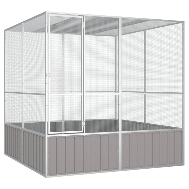 vidaXL Bird Cage Anthracite 111x107x211.5 cm Galvanised Steel