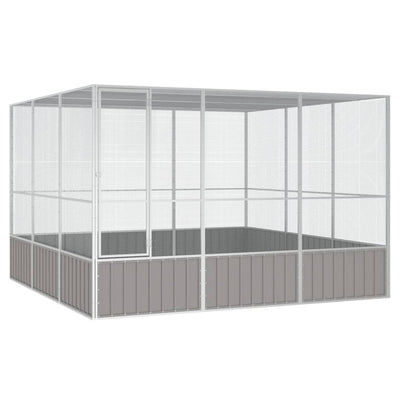 vidaXL Bird Cage Anthracite 111x107x211.5 cm Galvanised Steel