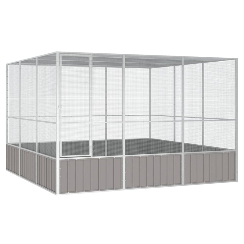 vidaXL Bird Cage Anthracite 111x107x211.5 cm Galvanised Steel