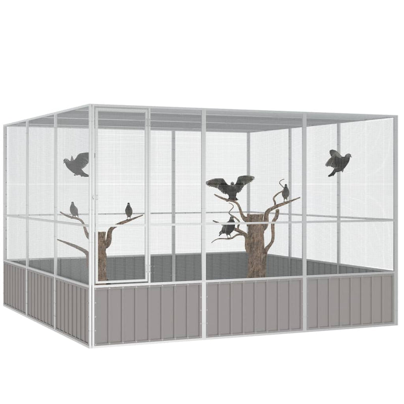 vidaXL Bird Cage Anthracite 111x107x211.5 cm Galvanised Steel