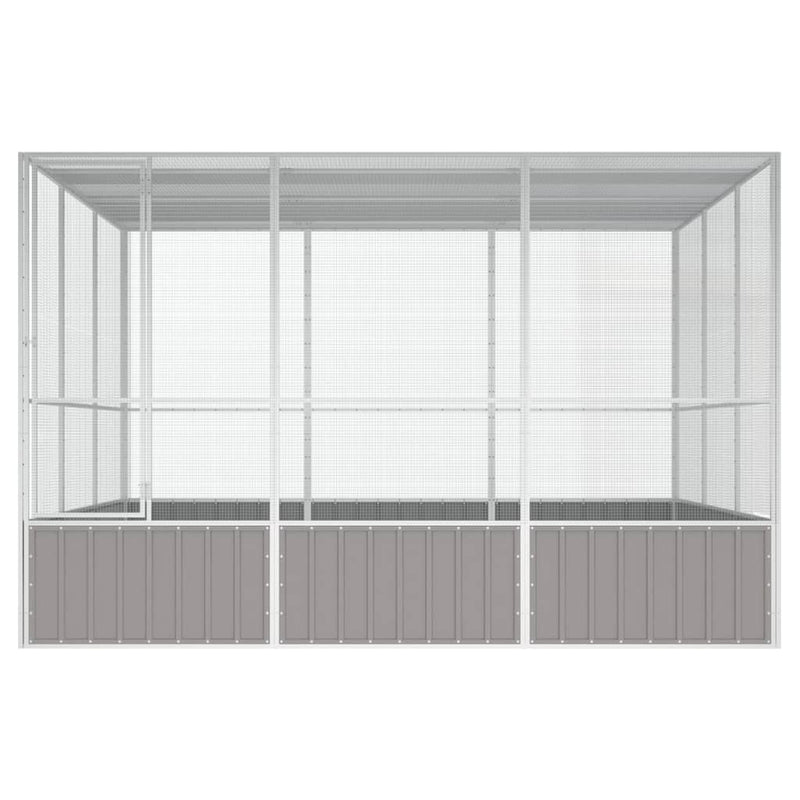 vidaXL Bird Cage Anthracite 111x107x211.5 cm Galvanised Steel