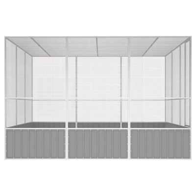 vidaXL Bird Cage Anthracite 111x107x211.5 cm Galvanised Steel