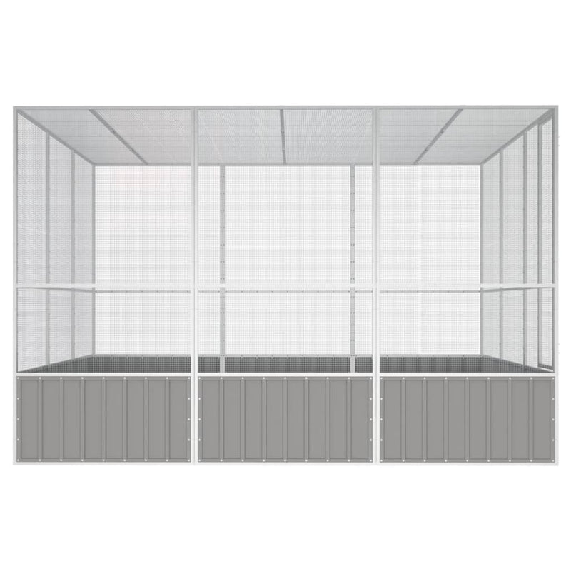 vidaXL Bird Cage Anthracite 111x107x211.5 cm Galvanised Steel