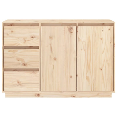 vidaXL Sideboard White 111x34x75 cm Solid Wood Pine