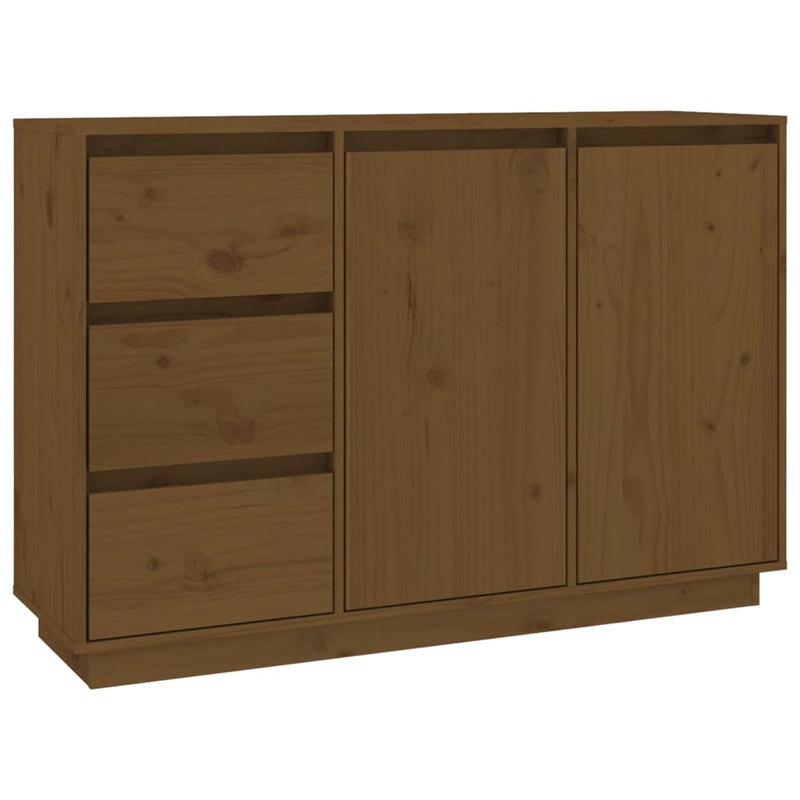 vidaXL Sideboard White 111x34x75 cm Solid Wood Pine