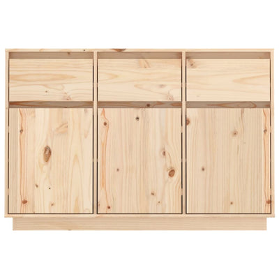 vidaXL Sideboard White 110x34x75 cm Solid Wood Pine