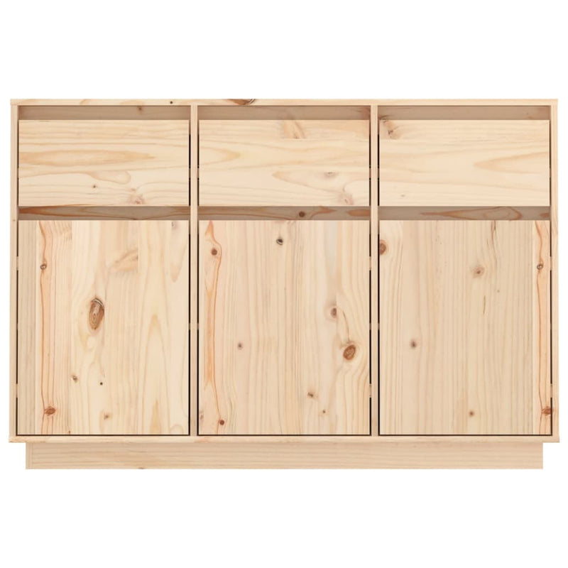 vidaXL Sideboard White 110x34x75 cm Solid Wood Pine