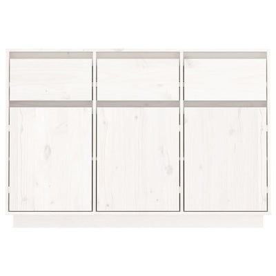 vidaXL Sideboard White 110x34x75 cm Solid Wood Pine