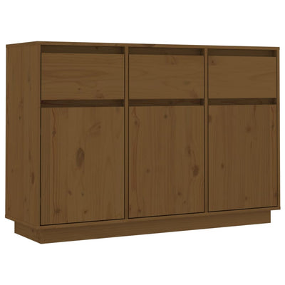 vidaXL Sideboard White 110x34x75 cm Solid Wood Pine